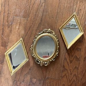 MCM small mirrors, vintage florentia mirror handmade in italy
